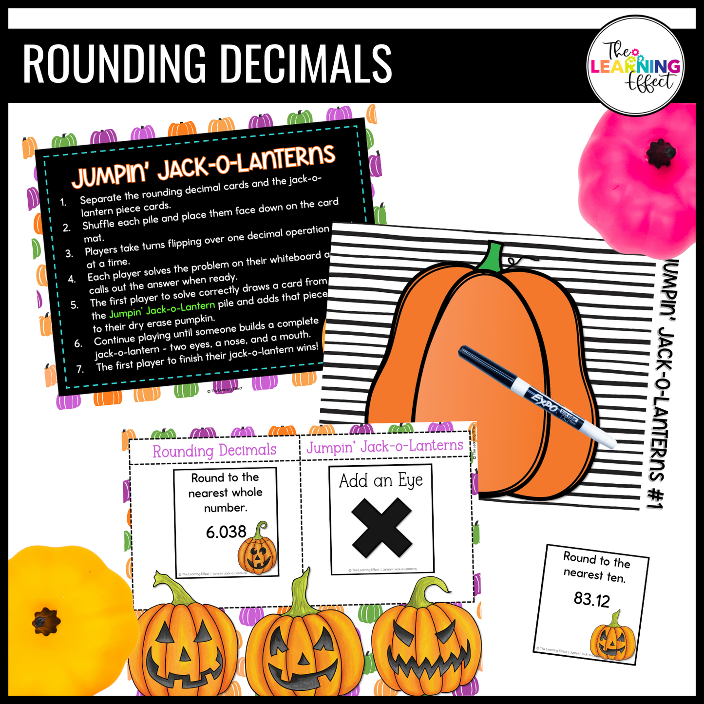 Halloween Math Centers Activities Games 5th Grade | Decimals, Division