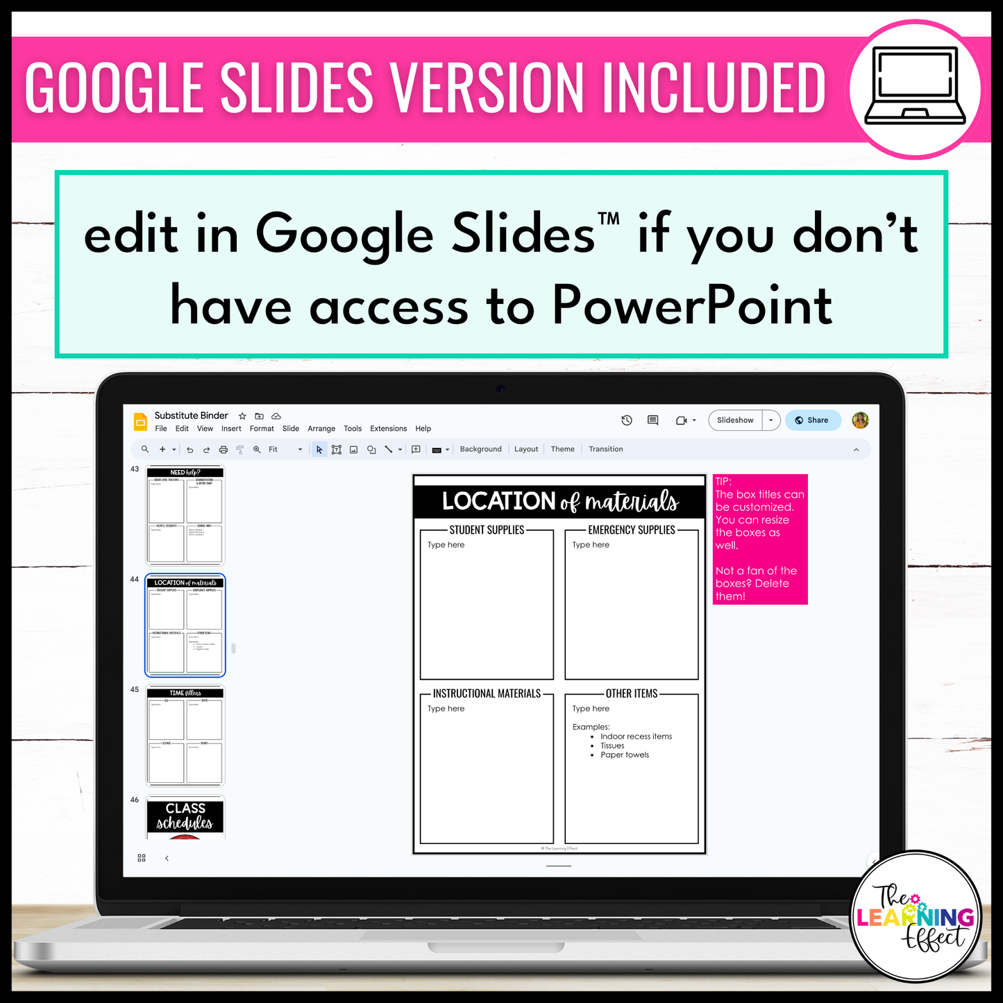 Substitute Teacher Binder Templates Editable | Print and Digital Sub Tub Pages
