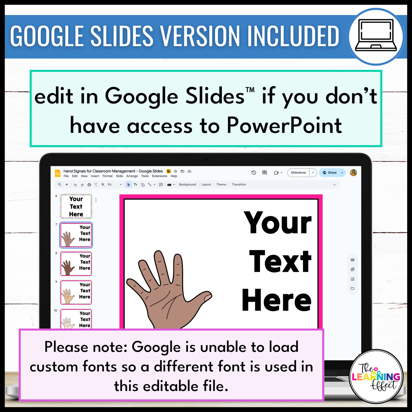 Hand Signals Editable Posters | Classroom and Behavior Management Signs