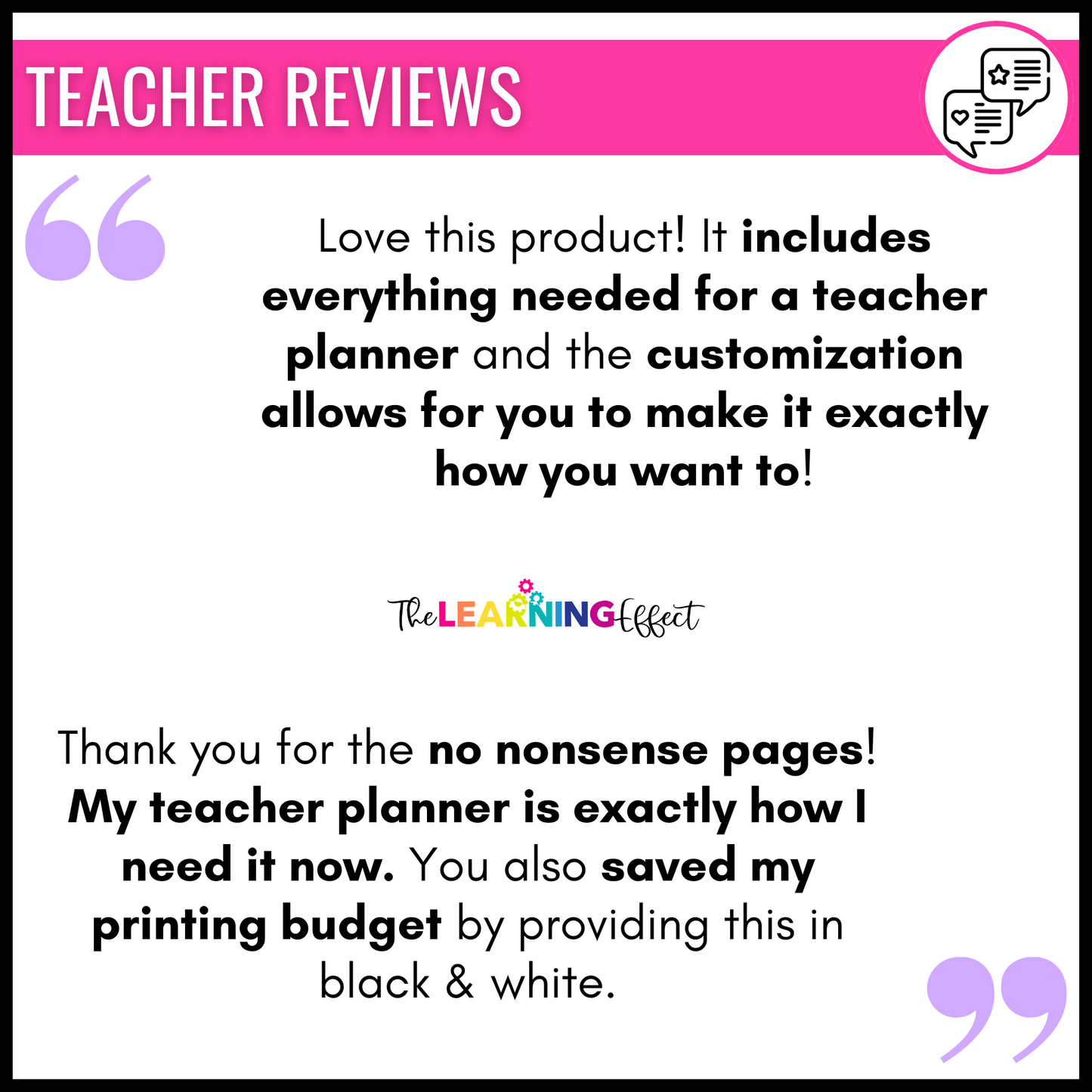 Editable Teacher Planner Binder Printable and Digital BUNDLE | Black and White