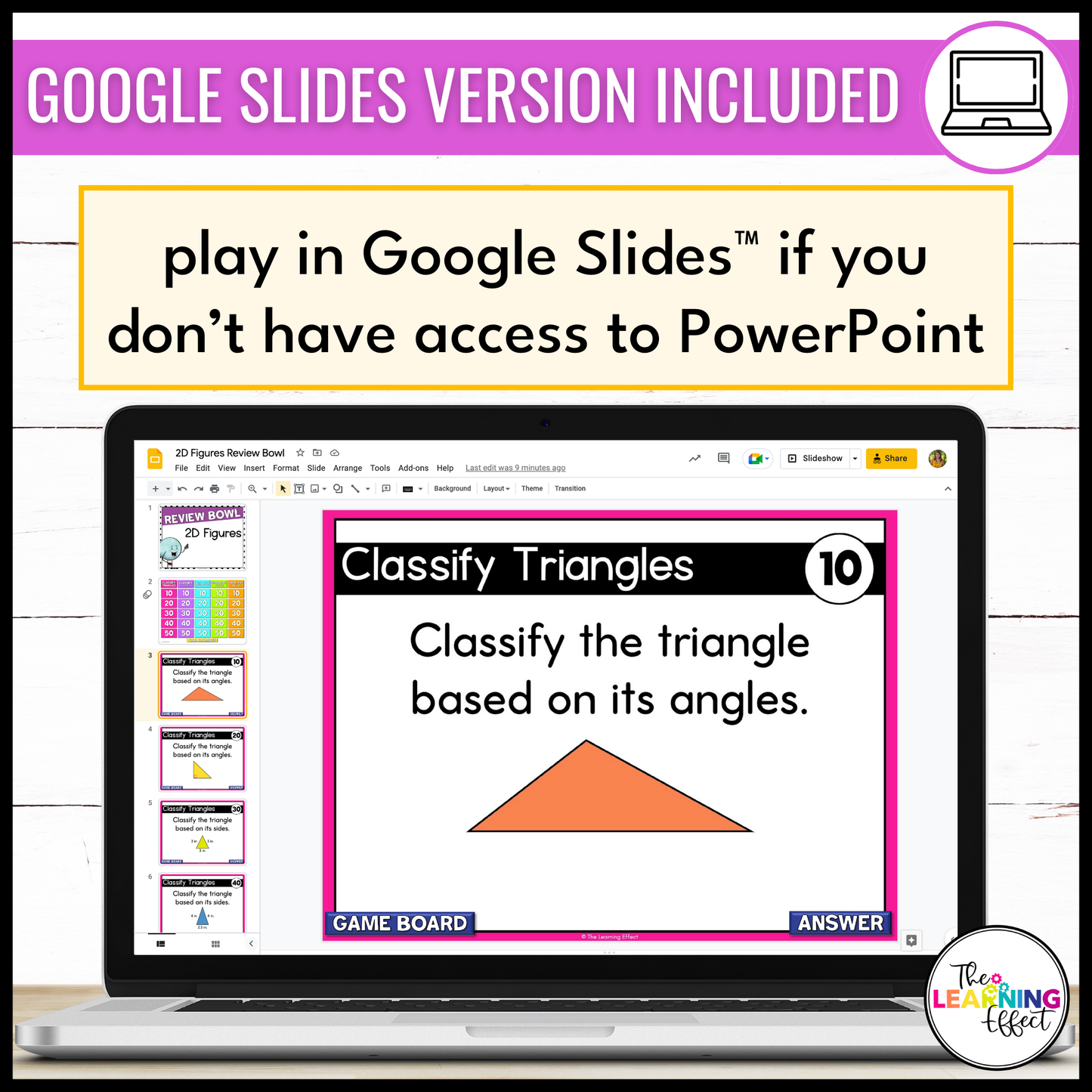2D Shapes Geometry Game Show | 5th Grade Math Test Prep Activity