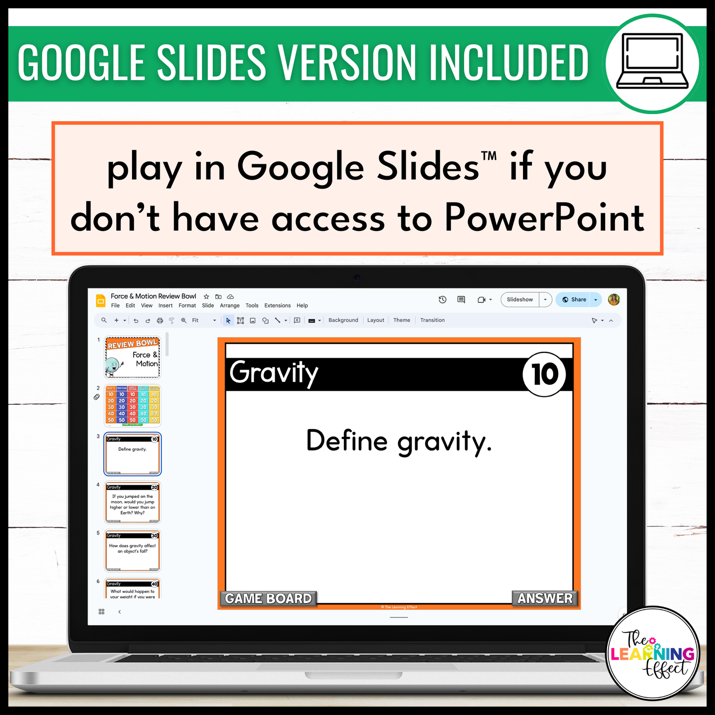 Force and Motion Game Show | Science Review Test Prep Activity