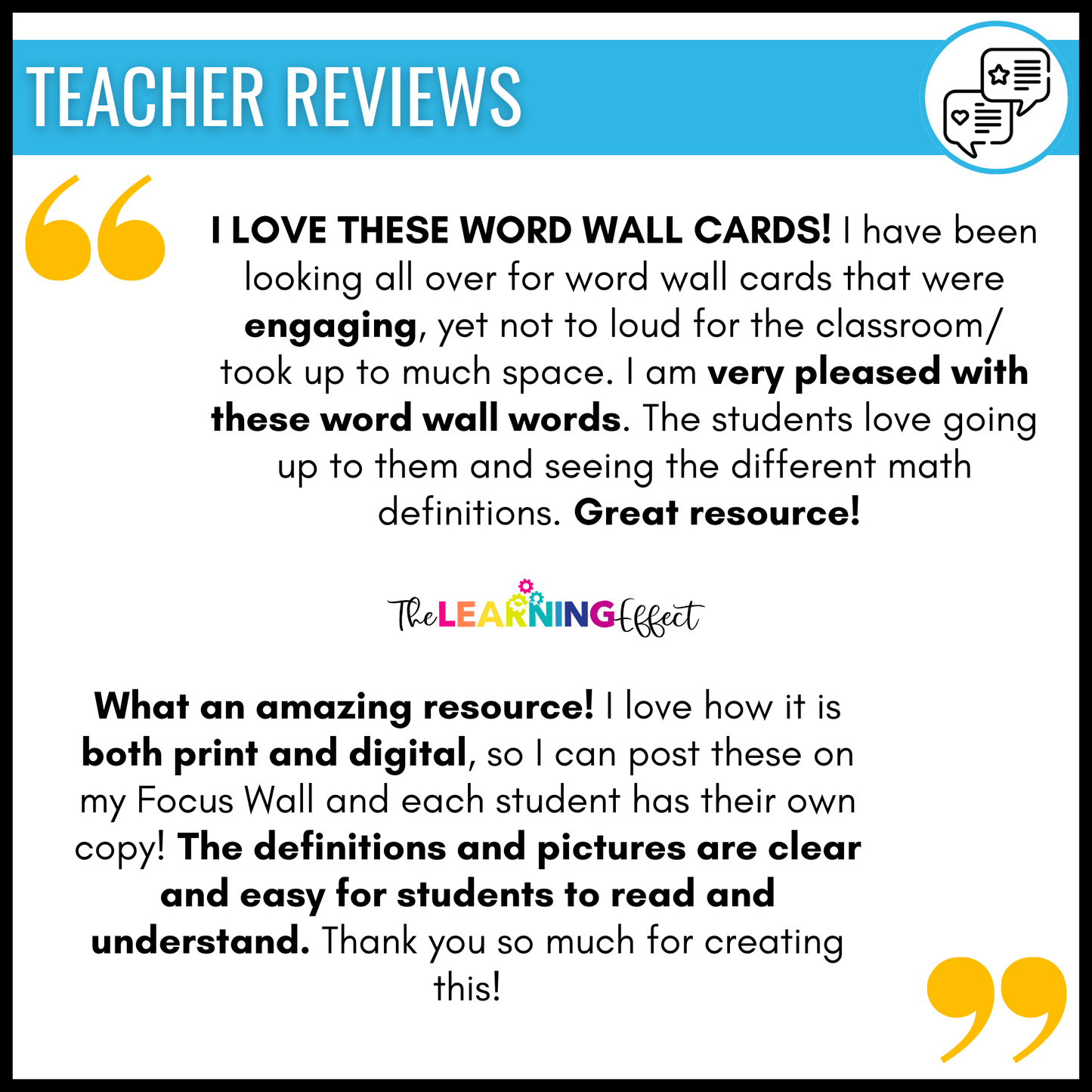 4th Grade Math Word Wall | Printable Vocabulary Cards and Digital Google Slides