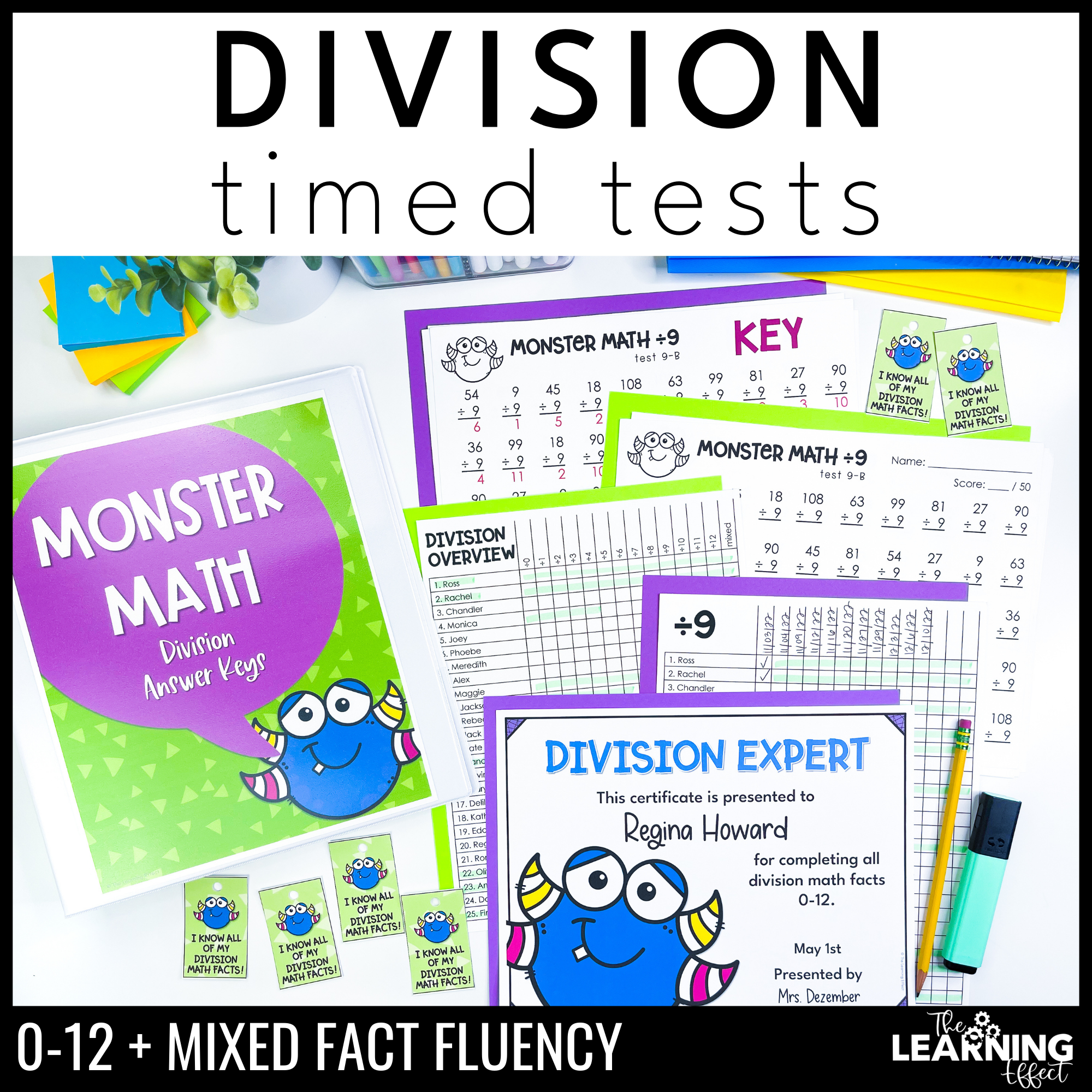 Division Timed Tests | Math Fact Fluency – The Learning Effect