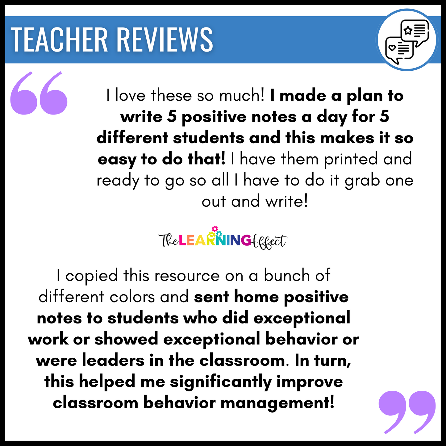 Positive Notes Home for Students | Parent Communication | Growth Mindset