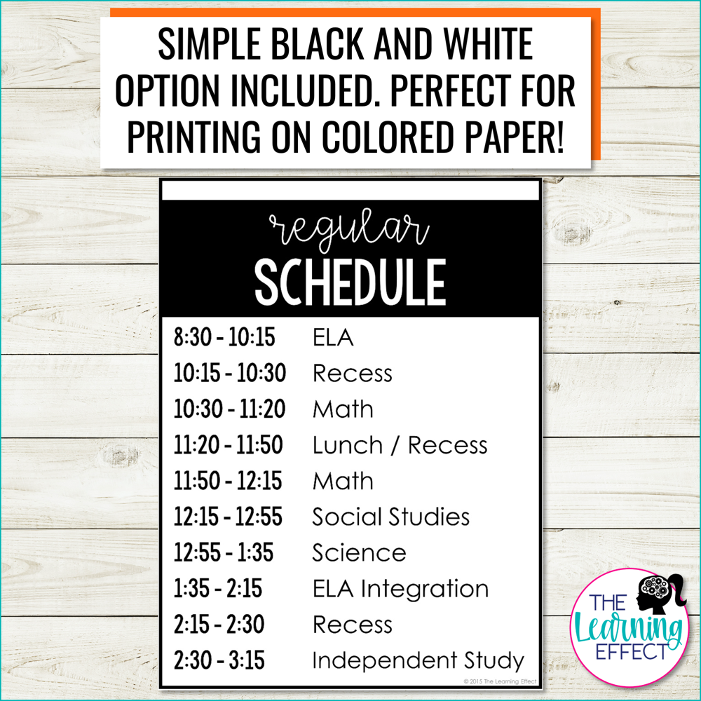 Daily Class Schedule Signs | Editable Classroom Posters