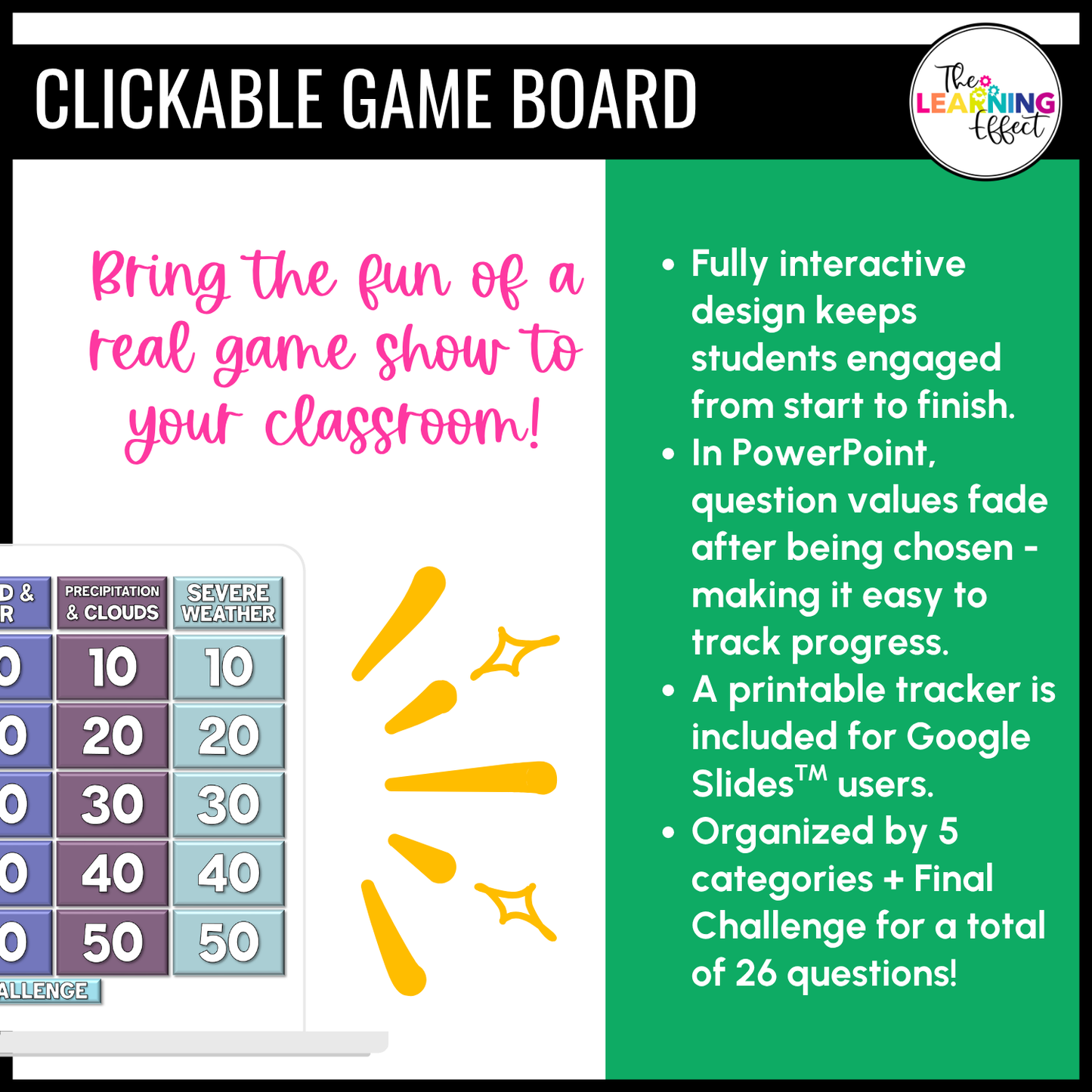 Weather Game Show | Science Review Test Prep Activity