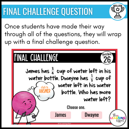 Fractions Google Slides | 4th Grade Math Digital Task Cards Activity