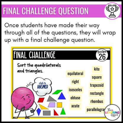 2D Shapes Geometry Google Slides | 5th Grade Digital Task Cards Math Activity