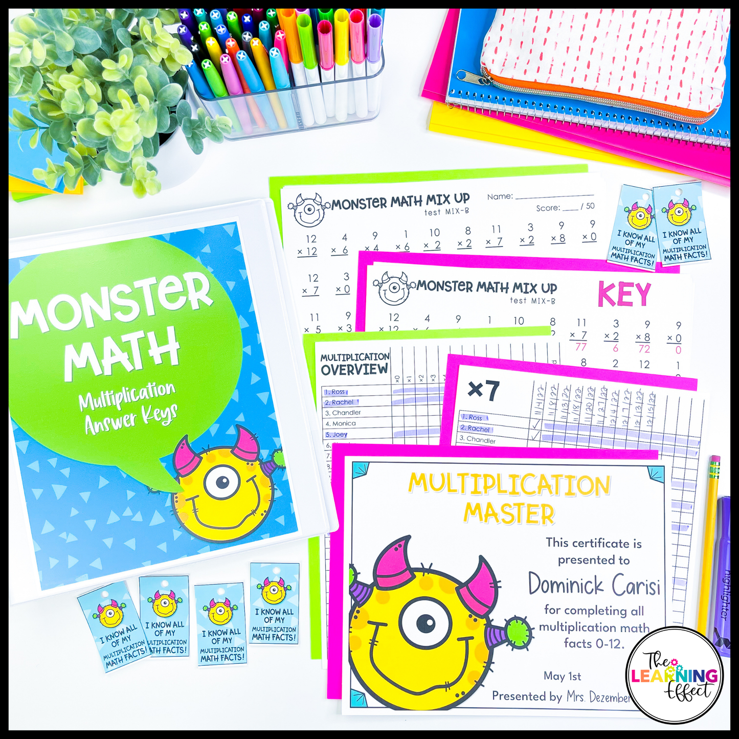 Math Fact Fluency Addition, Subtraction, Multiplication, and Division Timed Test BUNDLE