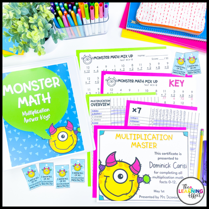 Math Fact Fluency Addition, Subtraction, Multiplication, and Division Timed Test BUNDLE