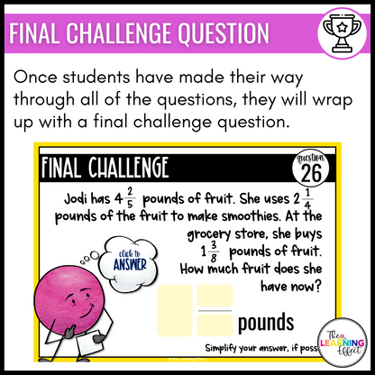 Adding and Subtracting Fractions Google Slides | 5th Grade Math Digital Task Cards