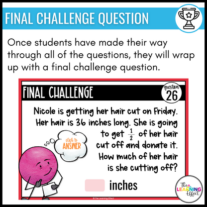 Operations with Fractions Google Slides | 4th Grade Digital Task Cards Activity