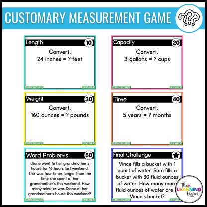 4th Grade Math Geometry and Measurement Game Shows BUNDLE | Test Prep Review Activities