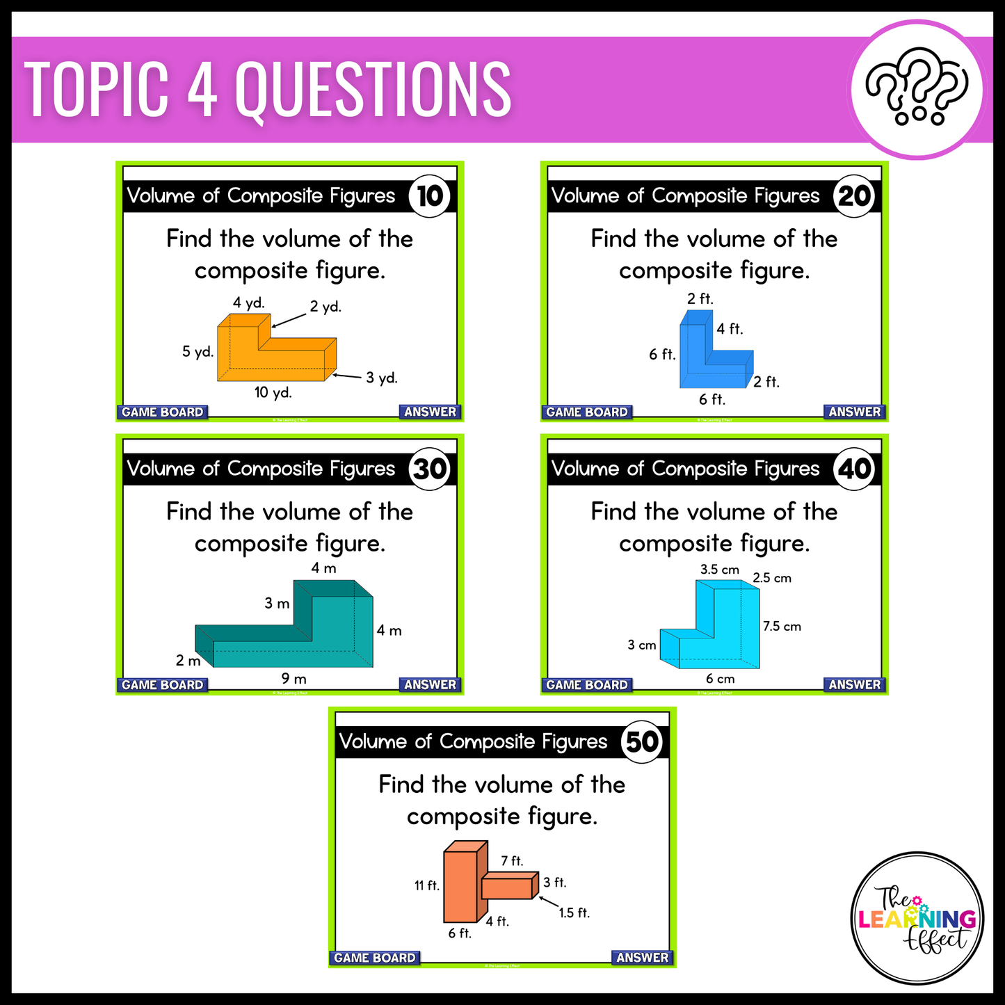 Volume Game Show | 5th Grade Math Review Test Prep Activity