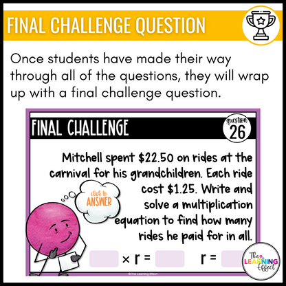 6th Grade Math Spiral Review #2 Google Slides | Digital Task Cards Test Prep Activity
