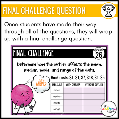Statistical Measures Google Slides | 6th Grade Math Digital Task Cards Activity