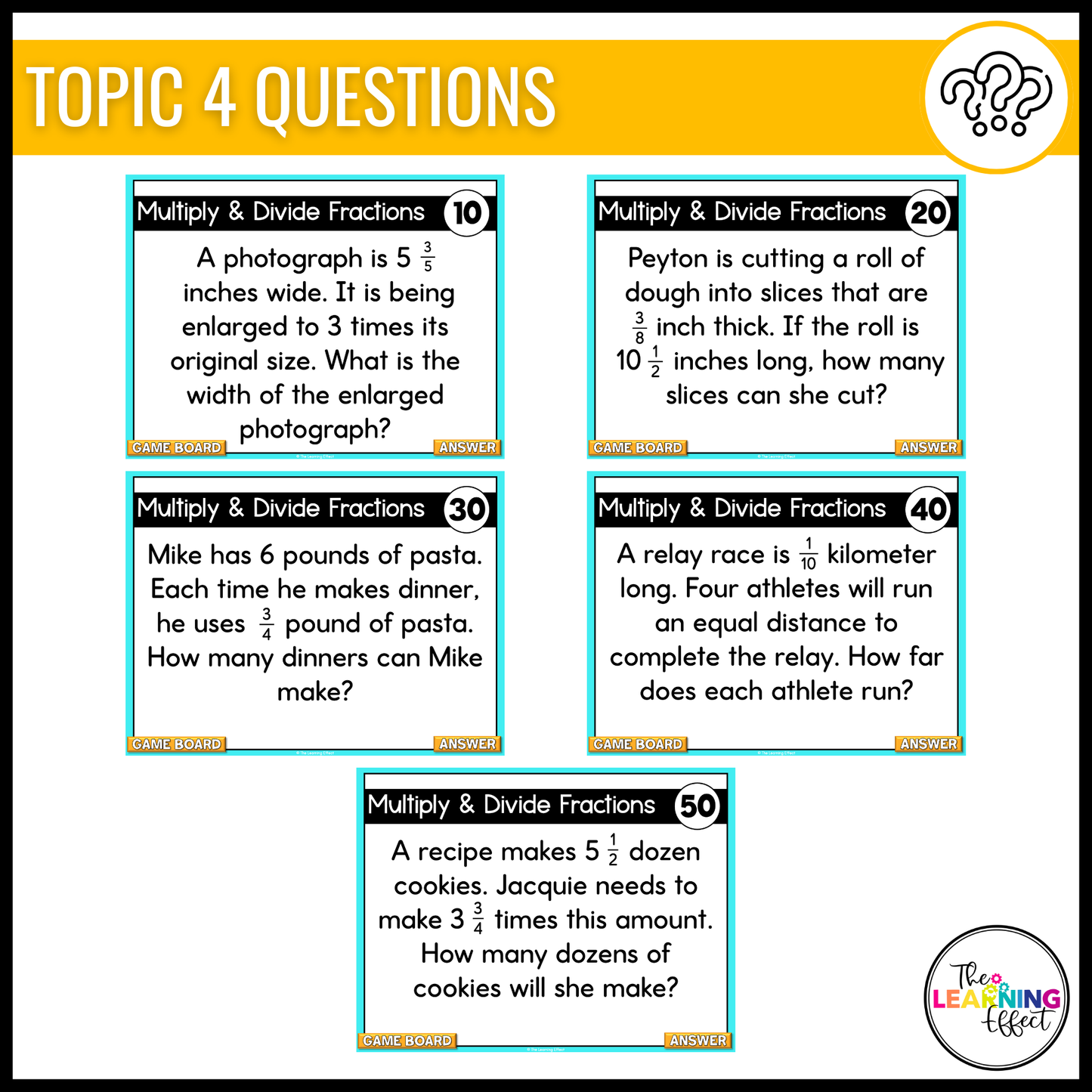 6th Grade Math Spiral Review #1 Game Show | End of Year Test Prep Activity