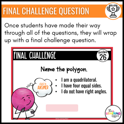 3rd Grade Math Spiral Review #3 Google Slides | Digital Task Cards Test Prep Activity