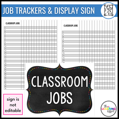 Visual Daily Schedule Cards and Classroom Student Jobs | Editable BUNDLE