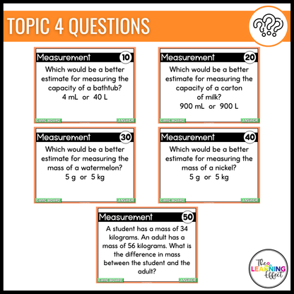 3rd Grade Math Spiral Review #1 Game Show | End of Year Test Prep Activity