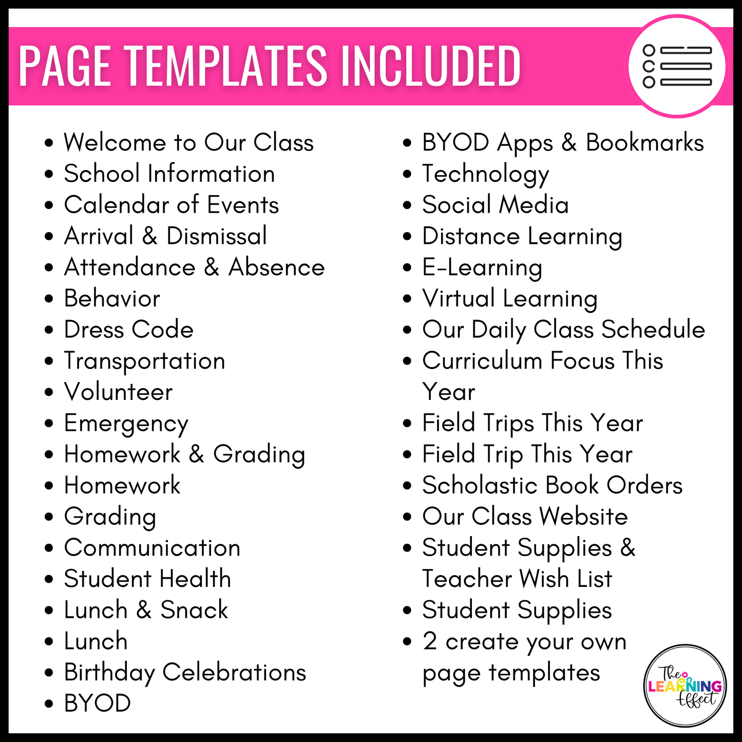 Editable Classroom Parent Handbook Templates | Back to School Rules and Procedures