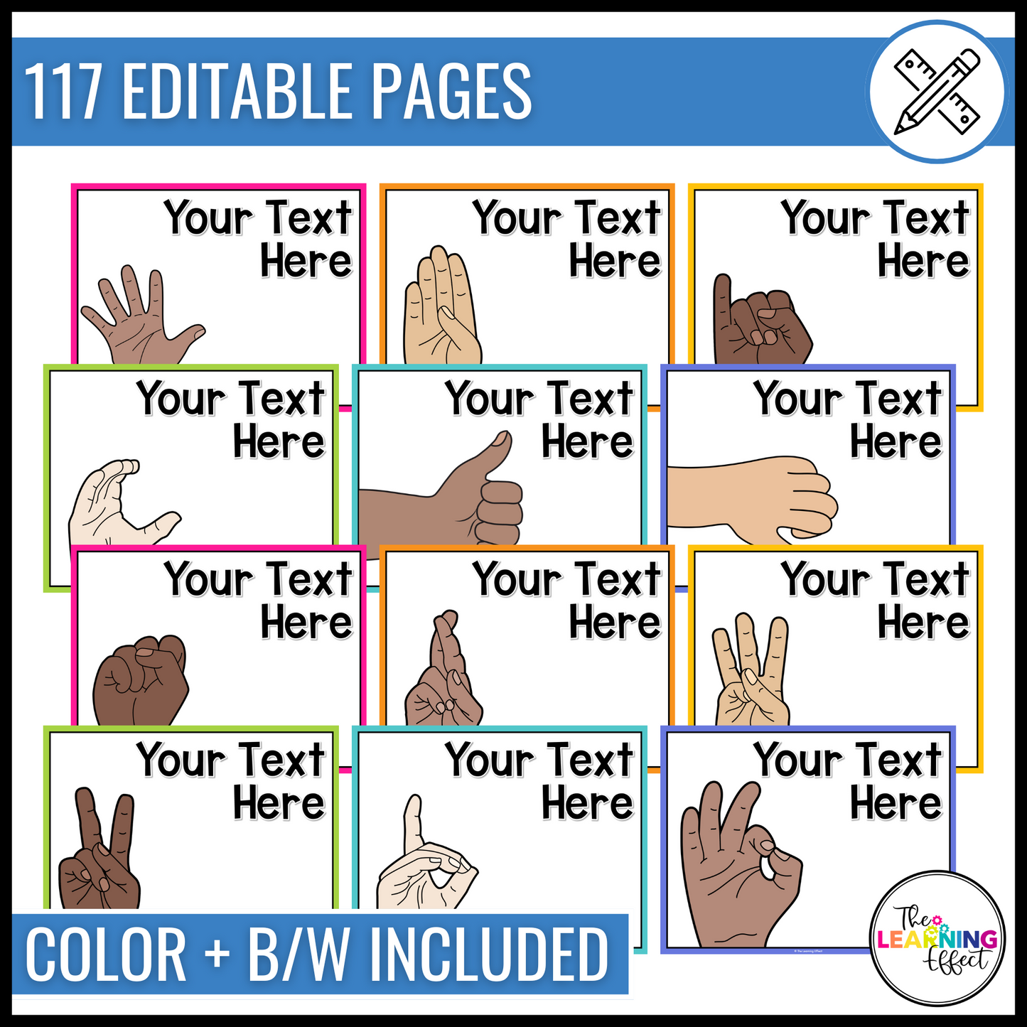 Hand Signals Editable Posters | Classroom and Behavior Management Signs