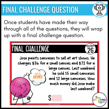 Multiply with Two-Digit Numbers Google Slides | 4th Grade Math Digital Task Cards Multiplication Activity