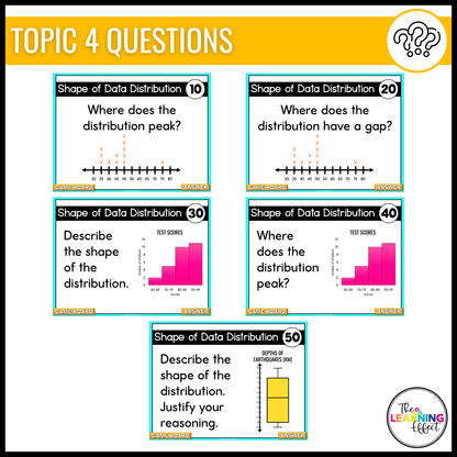 Statistical Displays Game Show | 6th Grade Statistics Math Review Activity