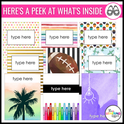 Editable Teacher Binder Covers and Spines for Planners and Classroom Organization