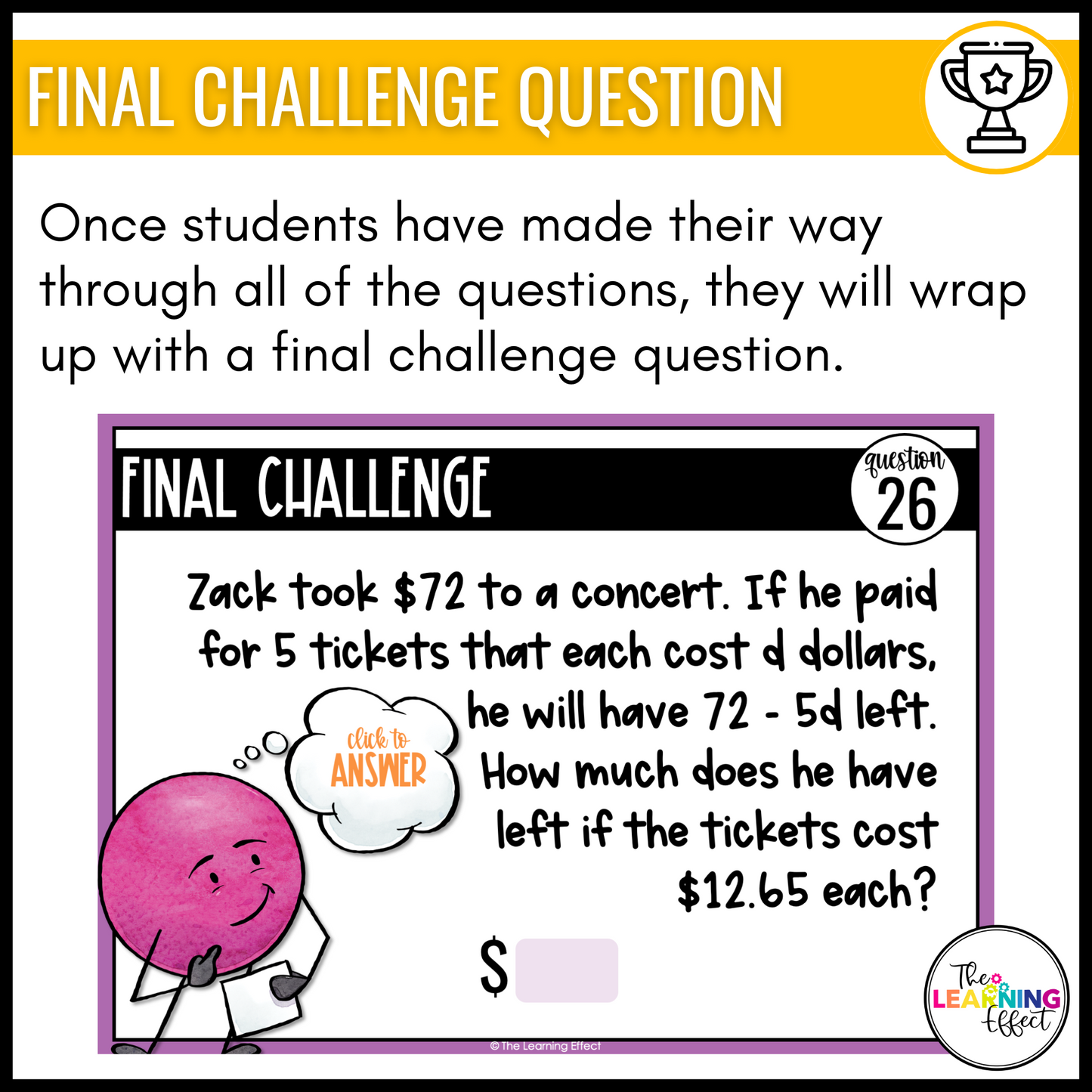 Expressions Google Slides | 6th Grade Math Digital Task Cards Activity