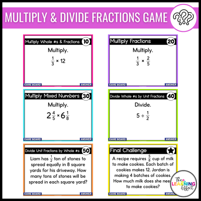 5th Grade Math Fractions Game Shows BUNDLE | Test Prep Review Activities
