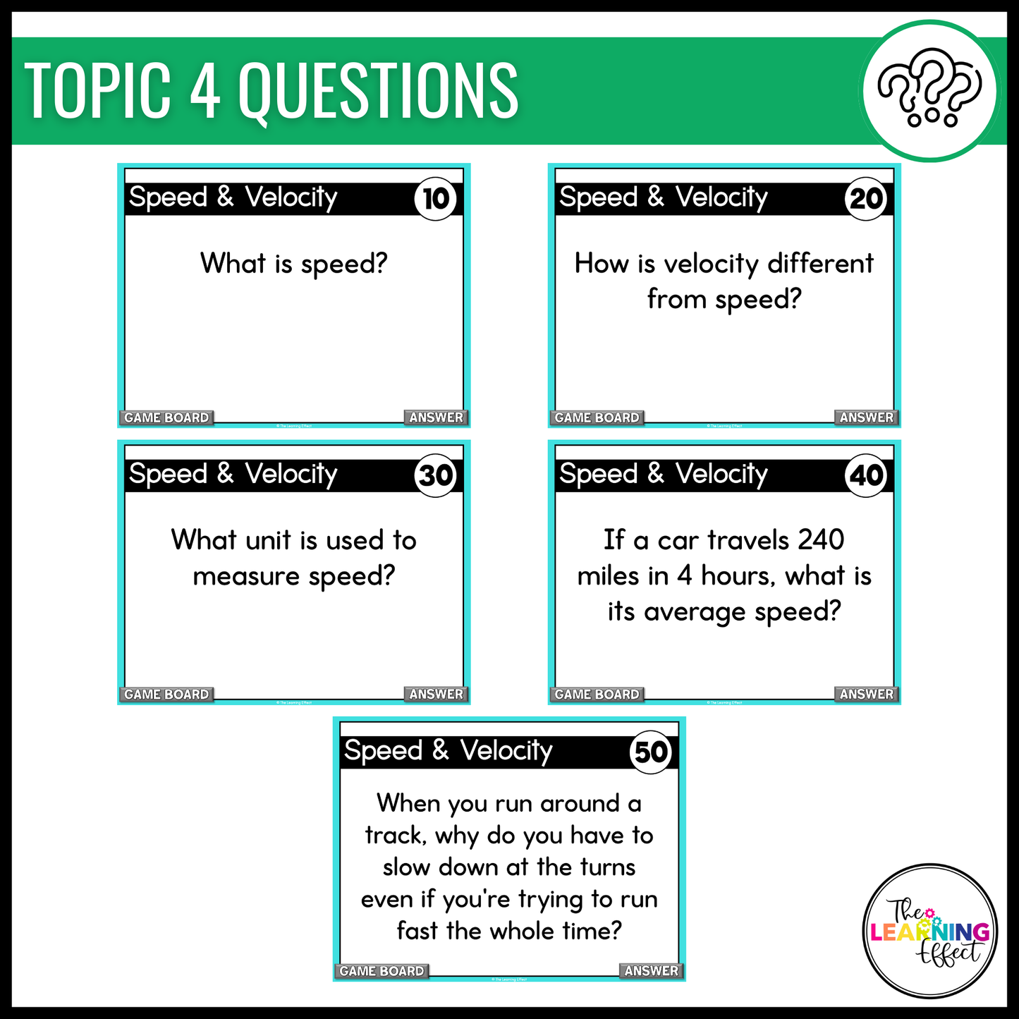 Force and Motion Game Show | Science Review Test Prep Activity