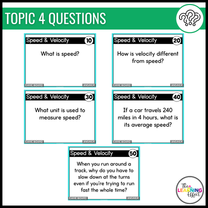 Force and Motion Game Show | Science Review Test Prep Activity