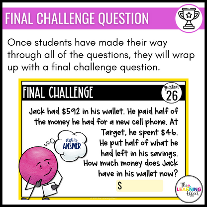 5th Grade Math Spiral Review #1-3 Google Slides BUNDLE | Digital Task Cards Activities