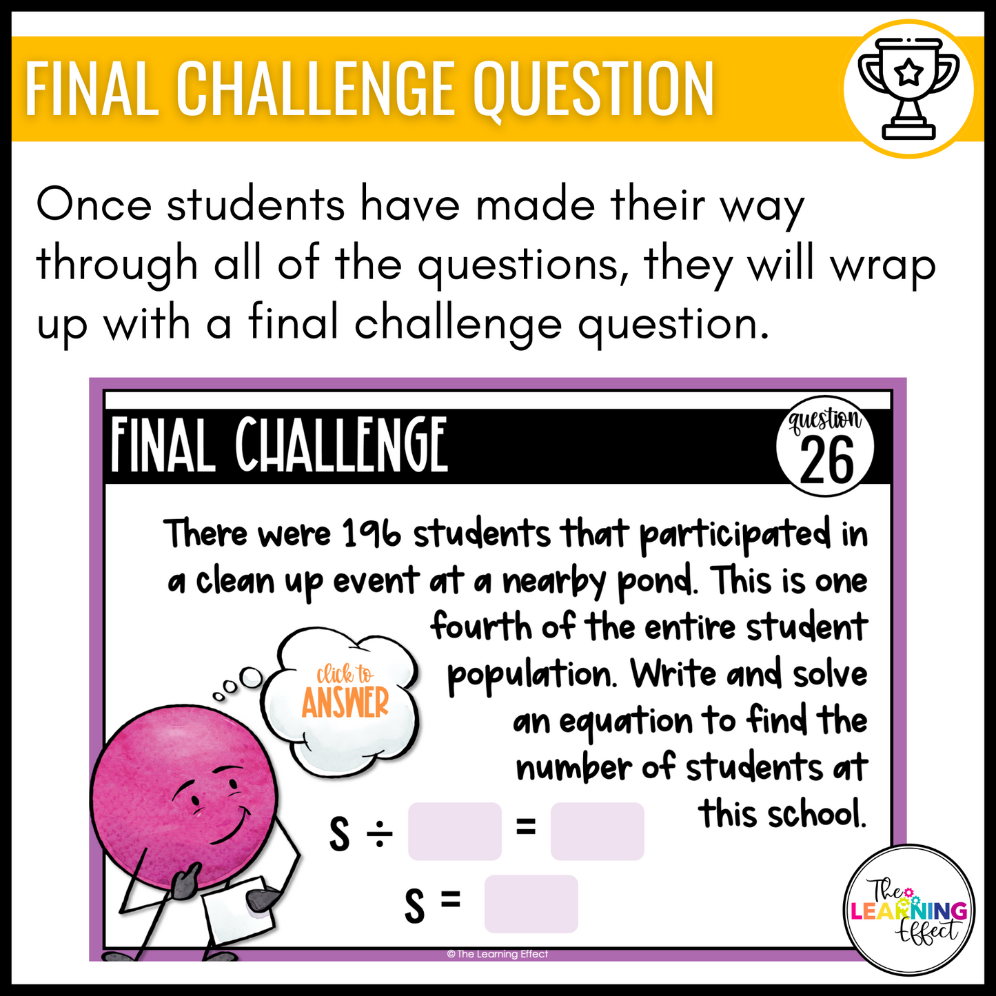 One Step Equations Google Slides | 6th Grade Math Digital Task Cards Activity