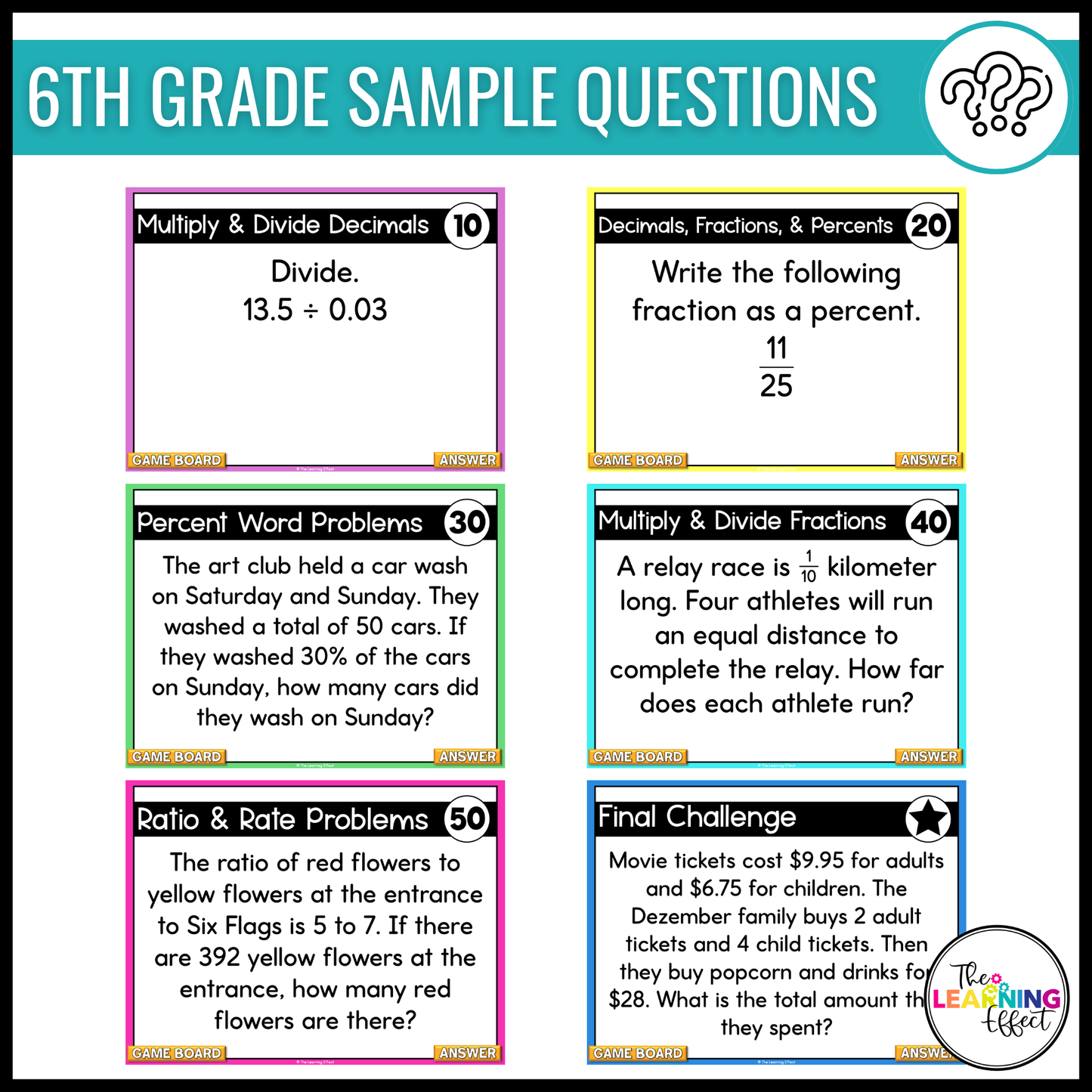 Math Game Show Test Prep BUNDLE | Upper Elementary All Standards Review Activities