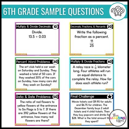 Math Game Show Test Prep BUNDLE | Upper Elementary All Standards Review Activities