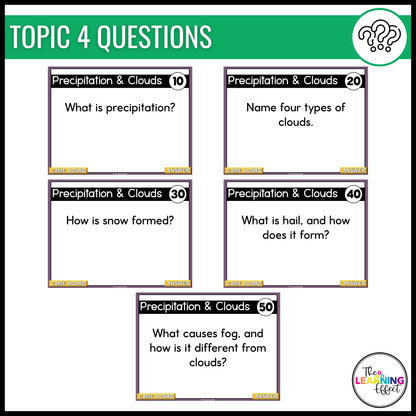 Weather Game Show | Science Review Test Prep Activity