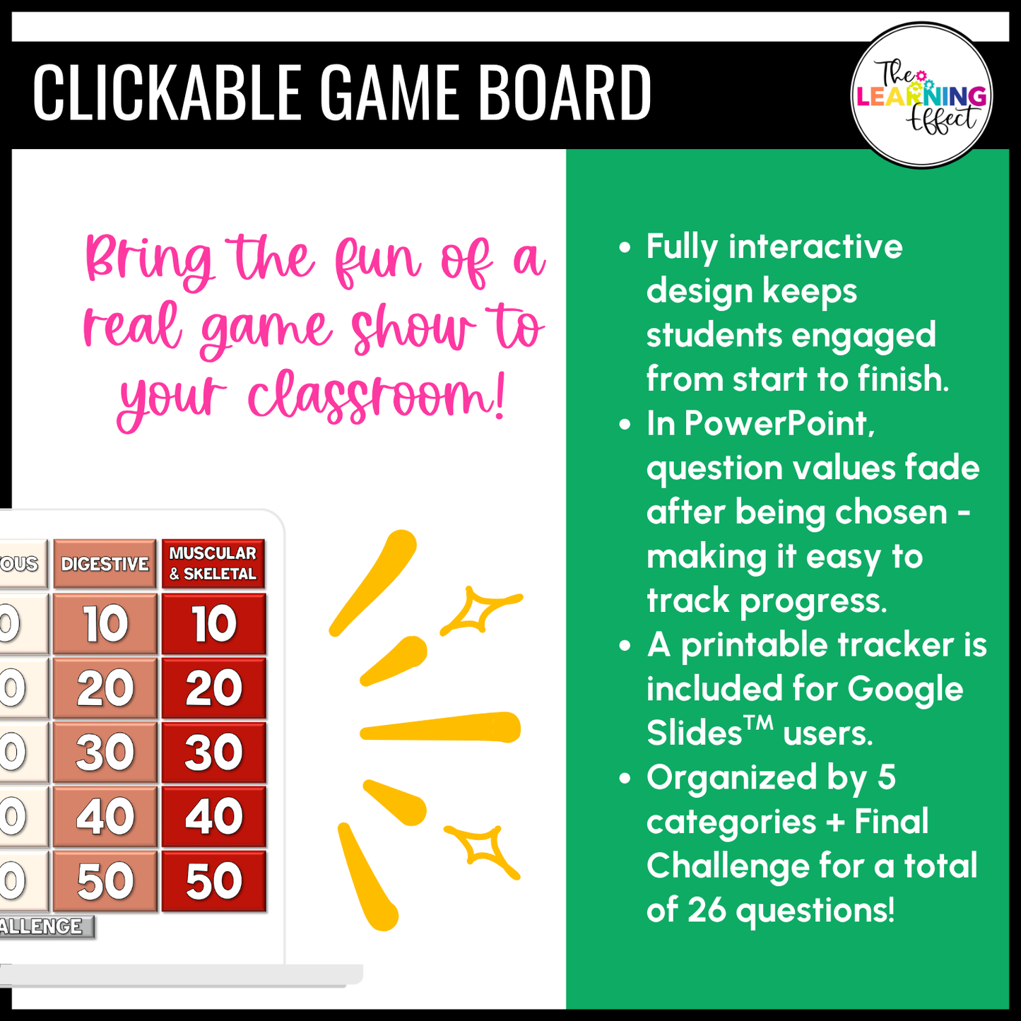 Human Body Systems Game Show | Science Review Test Prep Activity