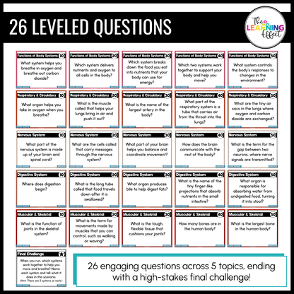 Human Body Systems Game Show | Science Review Test Prep Activity