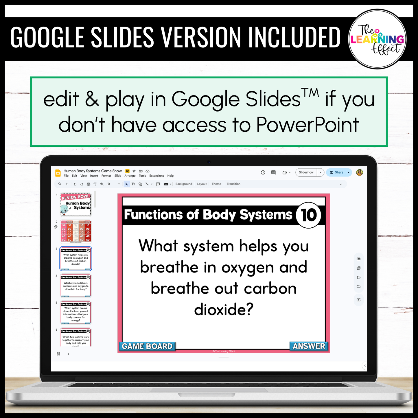 Human Body Systems Game Show | Science Review Test Prep Activity