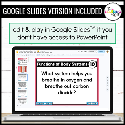 Human Body Systems Game Show | Science Review Test Prep Activity
