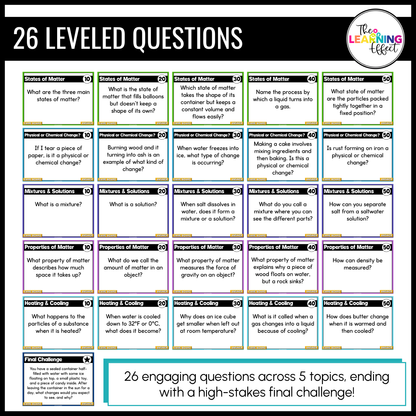 Matter Game Show | Science Review Test Prep Activity