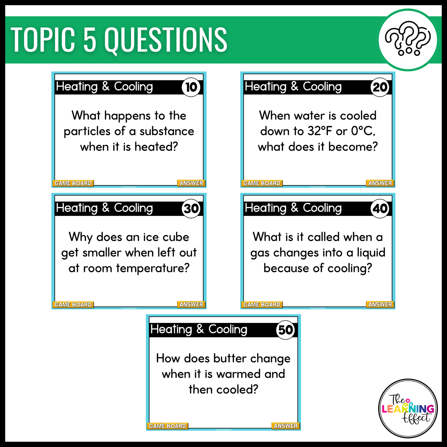 Matter Game Show | Science Review Test Prep Activity