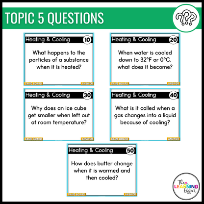 Matter Game Show | Science Review Test Prep Activity