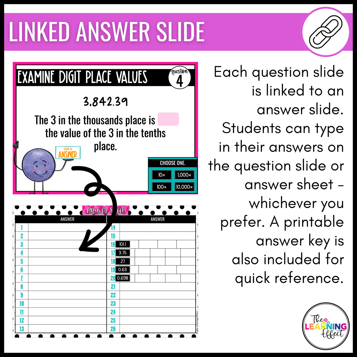 Decimal Place Value Google Slides | 5th Grade Digital Task Cards Math Activity