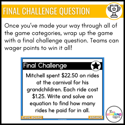 6th Grade Math Spiral Review #1-3 Game Shows BUNDLE | End of Year Test Prep Activities