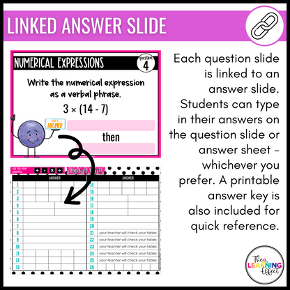 Expressions and Patterns Google Slides | 5th Grade Digital Task Cards Activity