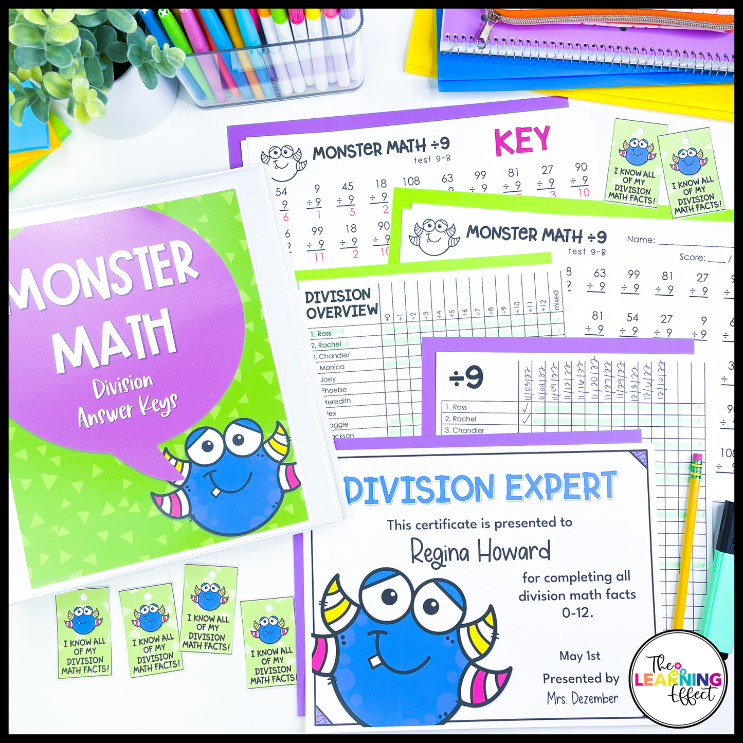 Math Fact Fluency Addition, Subtraction, Multiplication, and Division Timed Test BUNDLE
